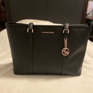 Michael Kors black laptop tote purse